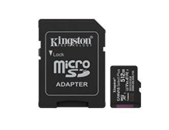 Karta pamięci microSD 512GB Canvas Select+ G3 150MB/s Adapter Kingston Karta pamięci microSD 512GB Canvas Select+ G3 150MB/s Adapter Kingston