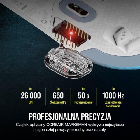 Myszka bezprzewodowa M75 biała RGB Corsair Myszka bezprzewodowa M75 biała RGB Corsair