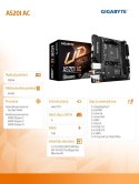 Płyta główna A520I AC AM4 2DDR4 DP/2HDMI mITX Gigabyte