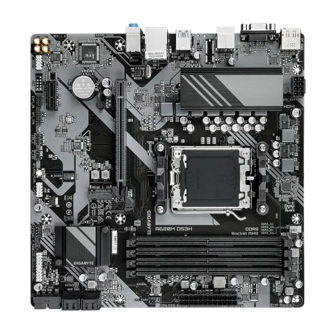 Płyta główna A620M DS3H AM5 4DDR5 HDMI/DP M.2 mATX Gigabyte Płyta główna A620M DS3H AM5 4DDR5 HDMI/DP M.2 mATX Gigabyte
