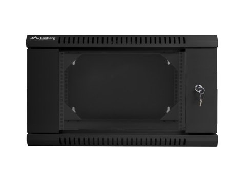 Szafa instalacyjna wisząca dwusekcyjna 19 cali 6U 600X600mm czarna