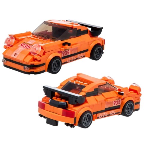 LEAN Toys Klocki Konstrukcyjne Auto Robot 2w1 Pomarańczowy Napęd 354 el.