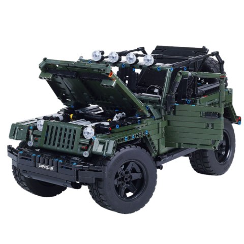 LEAN Toys Klocki Konstrukcyjne Auto Terenowe Zielony Khaki 2078 el.