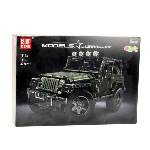 LEAN Toys Klocki Konstrukcyjne Auto Terenowe Zielony Khaki 2078 el.