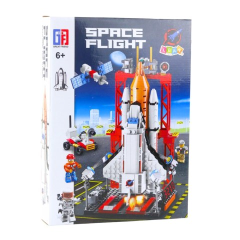 LEAN Toys Klocki Konstrukcyjne Statek Kosmiczny Rakieta Stacja 512 el.