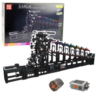 LEAN Toys Klocki Konstrukcyjne Tor Na Kulki Z Silnikiem Elektrycznym 2520 el.
