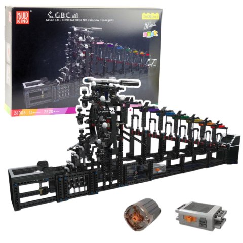 LEAN Toys Klocki Konstrukcyjne Tor Na Kulki Z Silnikiem Elektrycznym 2520 el.