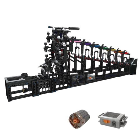 LEAN Toys Klocki Konstrukcyjne Tor Na Kulki Z Silnikiem Elektrycznym 2520 el.