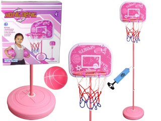 LEAN Toys Kosz Do Koszykówki Dla Dzieci Kosz Piłka Ogród Różowy 170 cm