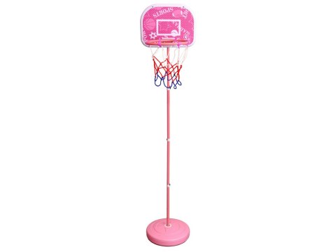 LEAN Toys Kosz Do Koszykówki Dla Dzieci Kosz Piłka Ogród Różowy 170 cm