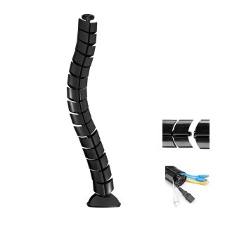 Organizator maskownica kabli do biurka MC-768 B czarna Maclean