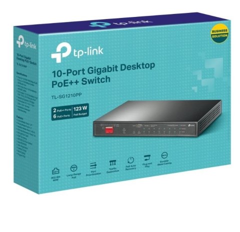 Przełącznik 10xGE PoE+/PoE++ SG1210PP TP-LINK Przełącznik 10xGE PoE+/PoE++ SG1210PP TP-LINK