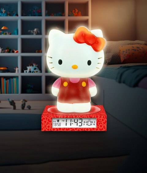 Lampka 3D z budzikiem Hello Kitty