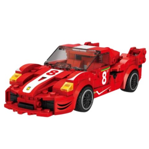 LEAN Toys Klocki Konstrukcyjne Auto Robot 2w1 Czerwony Napęd 341 el.