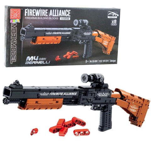 LEAN Toys Klocki Konstrukcyjne Karabin M4 Bernelli Funkcja Strzału 1137 el.