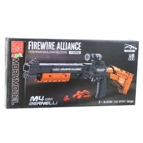 LEAN Toys Klocki Konstrukcyjne Karabin M4 Bernelli Funkcja Strzału 1137 el.