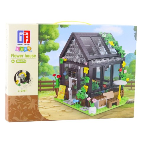 LEAN Toys Klocki Konstrukcyjne Mini Szklarnia Domek Ogrodowy 588 el.
