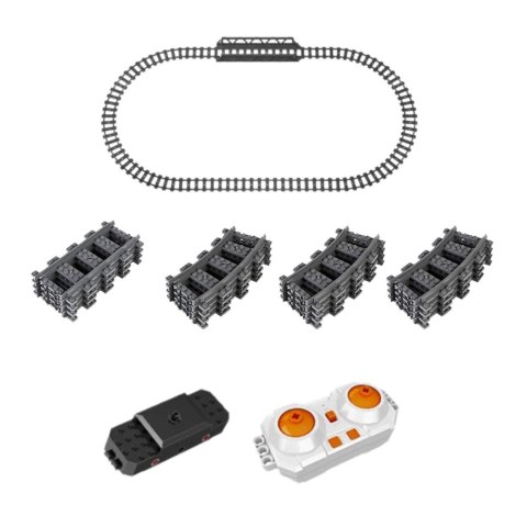 LEAN Toys Klocki Konstrukcyjne Pociąg Parowy Zdalnie Sterowany RC Zielony 1212 el.