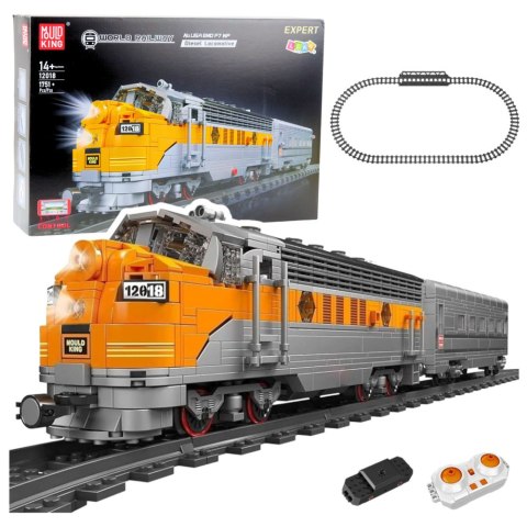 LEAN Toys Klocki Konstrukcyjne Pociąg Szaro-Żółty Zdalnie Sterowany RC 1751 el.