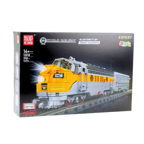 LEAN Toys Klocki Konstrukcyjne Pociąg Szaro-Żółty Zdalnie Sterowany RC 1751 el.