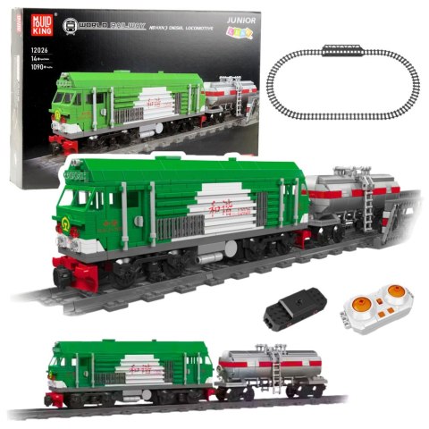 LEAN Toys Klocki Konstrukcyjne Pociąg z Cysterną Zdalnie Sterowany RC 1090 el.