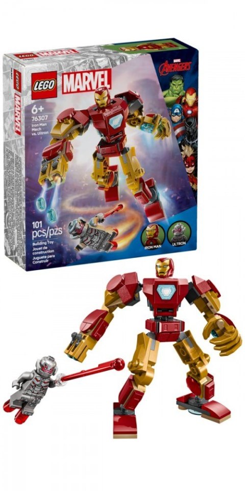 Klocki Super Heroes 76307 Mech Iron Mana kontra Ultron LEGO