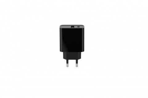 Ładowarka PowerDelivery USB-A USB-C 20W Czarna Gembird