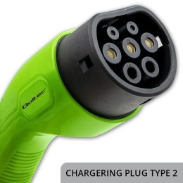 Mobilna ładowarka do samochodu elektrycznego EV z regulacją 2w1 Typ2 | 11kW | CEE 5 PIN | LCD | 3 fazy | Przenona | Wallbox | 5 Qoltec