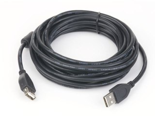 Przedluzacz USB 2.0 typu AM-AF 3m FERRYT czarny Gembird
