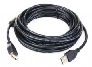 Przedłuzacz USB 2.0 typu AM-AF 4,5m FERRYT czarny Gembird
