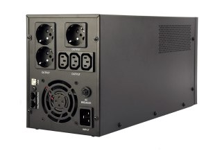Zasilacz UPS 3000VA Line-in 1xC14 3xC13 2xShuko USB RJ45 Gembird