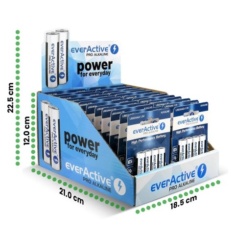 Baterie LR03/AAA pro alkaline display handlowy 96 szt. EverActive Baterie LR03/AAA pro alkaline display handlowy 96 szt. EverActive