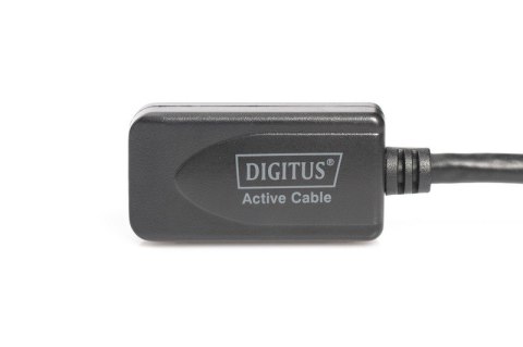 Kabel przedłużający USB 2.0 HighSpeed Typ USB A/USB A M/Ż aktywny 20m Czarny Digitus
