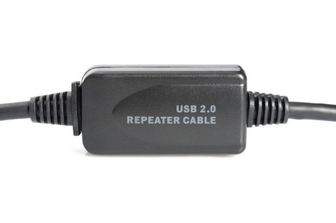 Kabel przedłużający USB 2.0 HighSpeed Typ USB A/USB A M/Ż aktywny 20m Czarny Digitus