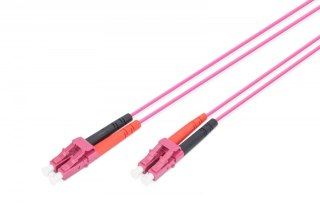 Patch cord światłowodowy FO LC-LC MM 50/125 OM4 duplex LSOH 1m Digitus