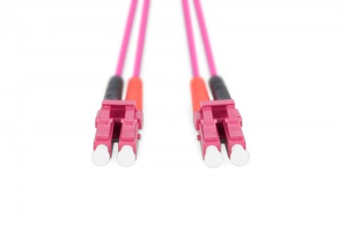 Patch cord światłowodowy FO LC-LC MM 50/125 OM4 duplex LSOH 1m Digitus