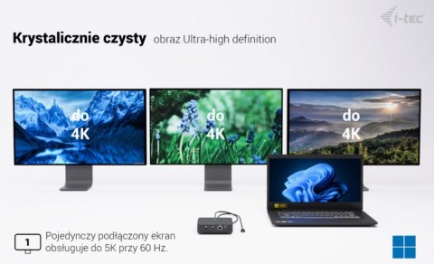 Stacja dokująca USB-C DP Dual HDMI Power Delivery 100W