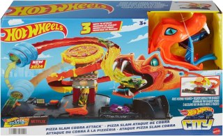 Tor samochodowy City Odjazdowa pizza Atak kobry Hot Wheels