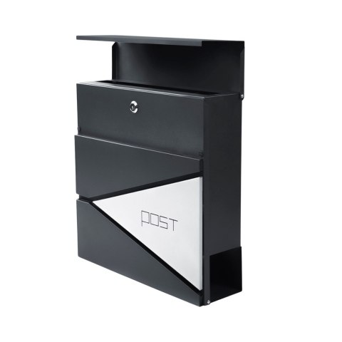 LEAN Duża Skrzynka Pocztowa Na Listy Gazety Antracytowa Napis POST 37x37x10,5 cm LEAN Duża Skrzynka Pocztowa Na Listy Gazety Antracytowa Napis POST 37x37x10,5 cm