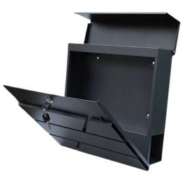 LEAN Toys Duża Skrzynka Pocztowa Na Listy Gazety Antracytowa 37x37x11 cm