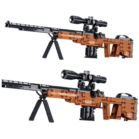 LEAN Toys Klocki Konstrukcyjne Karabin Snajperski AWM Funkcja Strzału 1594 el.