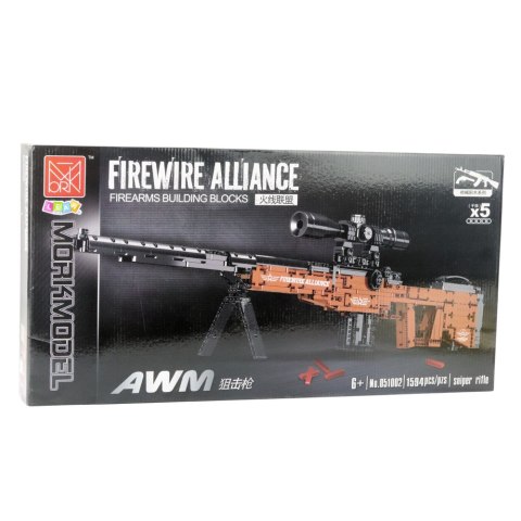 LEAN Toys Klocki Konstrukcyjne Karabin Snajperski AWM Funkcja Strzału 1594 el.