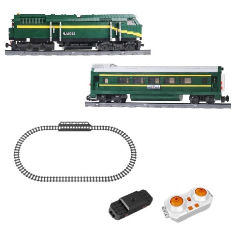 LEAN Toys Klocki Konstrukcyjne Kolejka Elektryczna Pociąg RC Zdalnie Sterowany 2086 el.