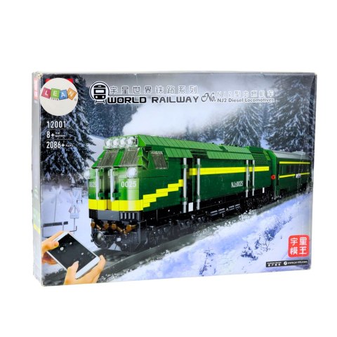 LEAN Toys Klocki Konstrukcyjne Kolejka Elektryczna Pociąg RC Zdalnie Sterowany 2086 el.