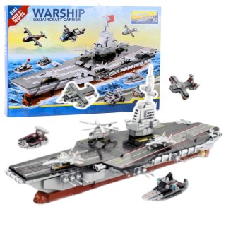 LEAN Toys Klocki Konstrukcyjne Lotniskowiec Z Samolotami 768 el.