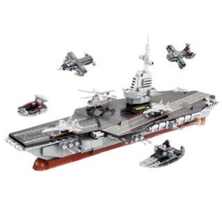 LEAN Toys Klocki Konstrukcyjne Lotniskowiec Z Samolotami 768 el.