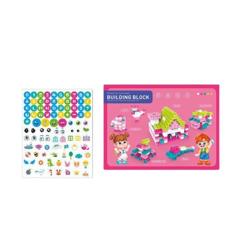 LEAN Toys Klocki Konstrukcyjne Przestrzenne Pastelowe Różowe 150 el.