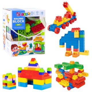 LEAN Toys Zestaw Klocki Konstrukcyjne Przestrzenne Kolorowe 100 el.