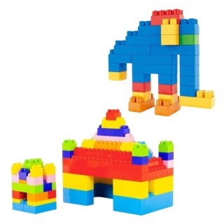 LEAN Toys Zestaw Klocki Konstrukcyjne Przestrzenne Kolorowe 260 el.