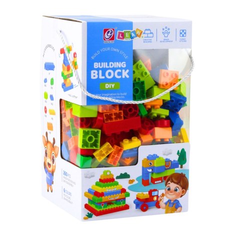 LEAN Toys Zestaw Klocki Konstrukcyjne Przestrzenne Kolorowe 260 el.